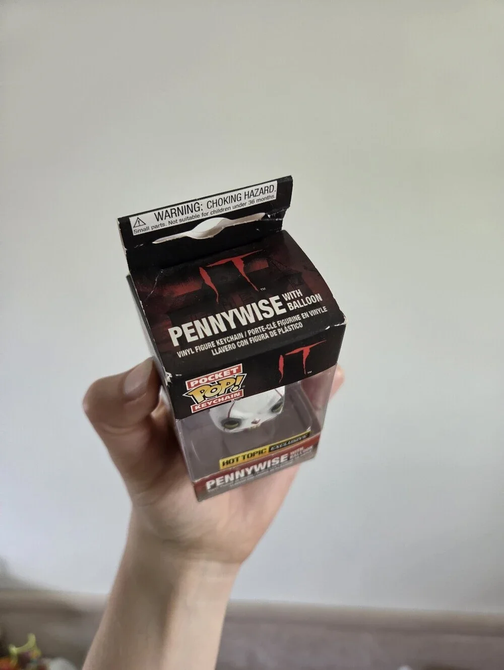 New Funko IT Pocket POP! Pennywise Keychain Hot Topic Exclusive